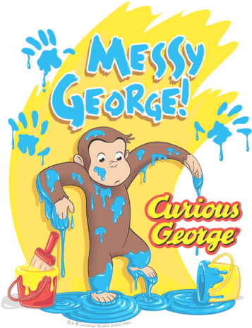 Curious George Messy George Youth T Shirt - Curious George Shirt (400x513), Png Download