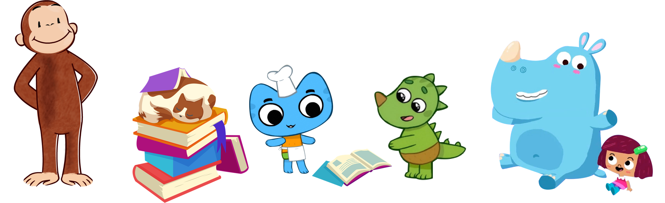 Curious George Book Clipart - Curious World (2320x708), Png Download