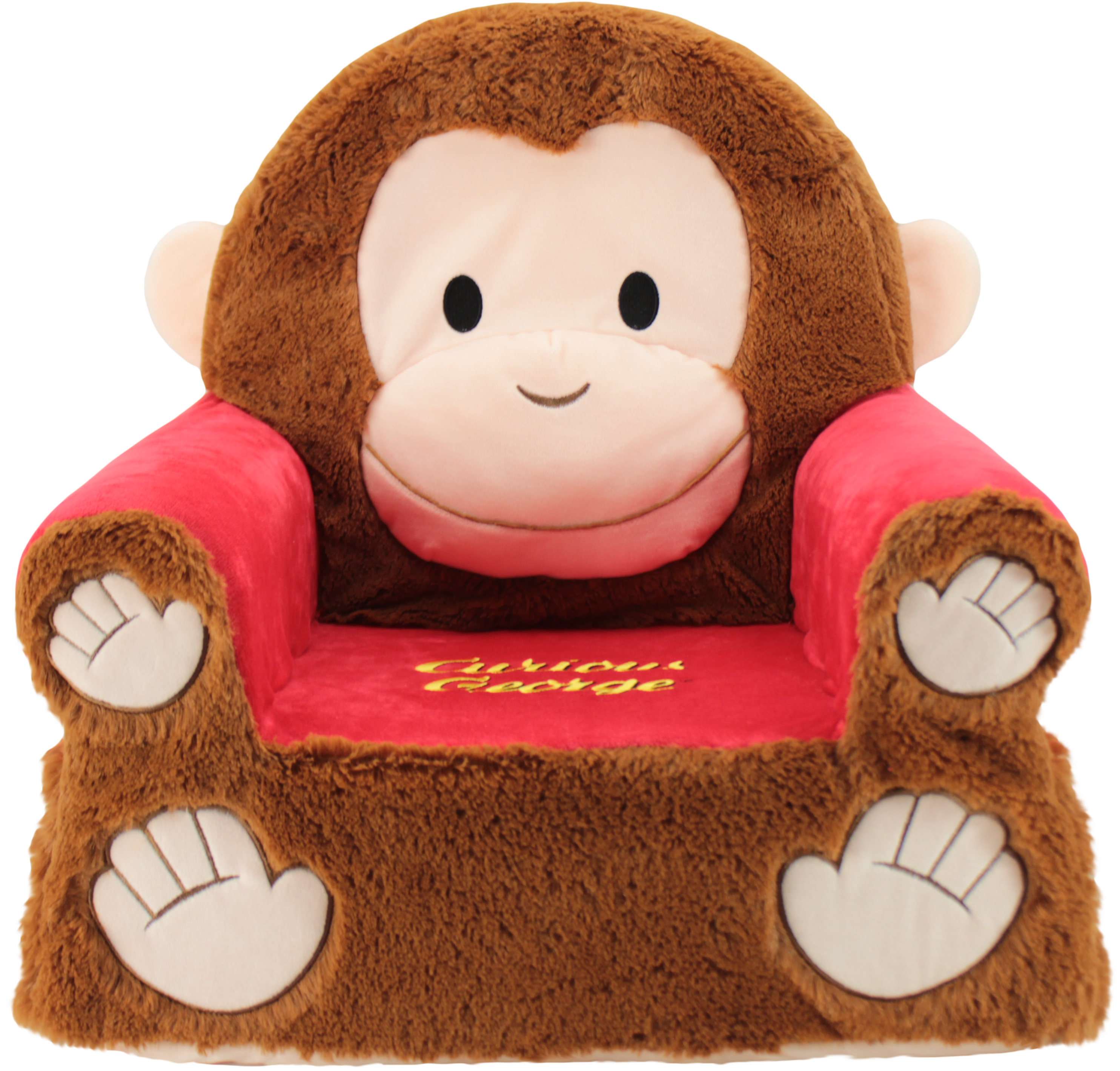 Sweet Seats Curious George Character Chair - Stuffed Toy (3166x2993), Png Download