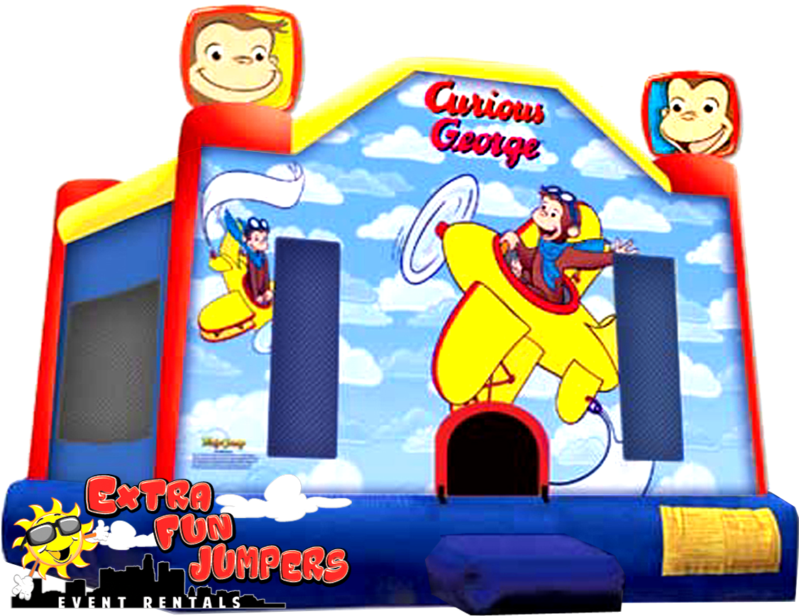 Curious George Bouncer - Curious George Jumper (1126x868), Png Download