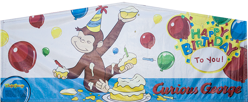 Curious George Happy Birthday (800x329), Png Download