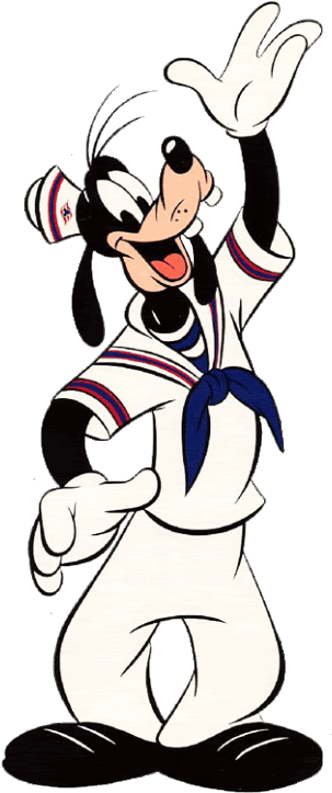 Sailor Goofy Wave Goofy Disney, Disney Cartoon Characters, - Disney Cruise Characters Clipart (334x744), Png Download