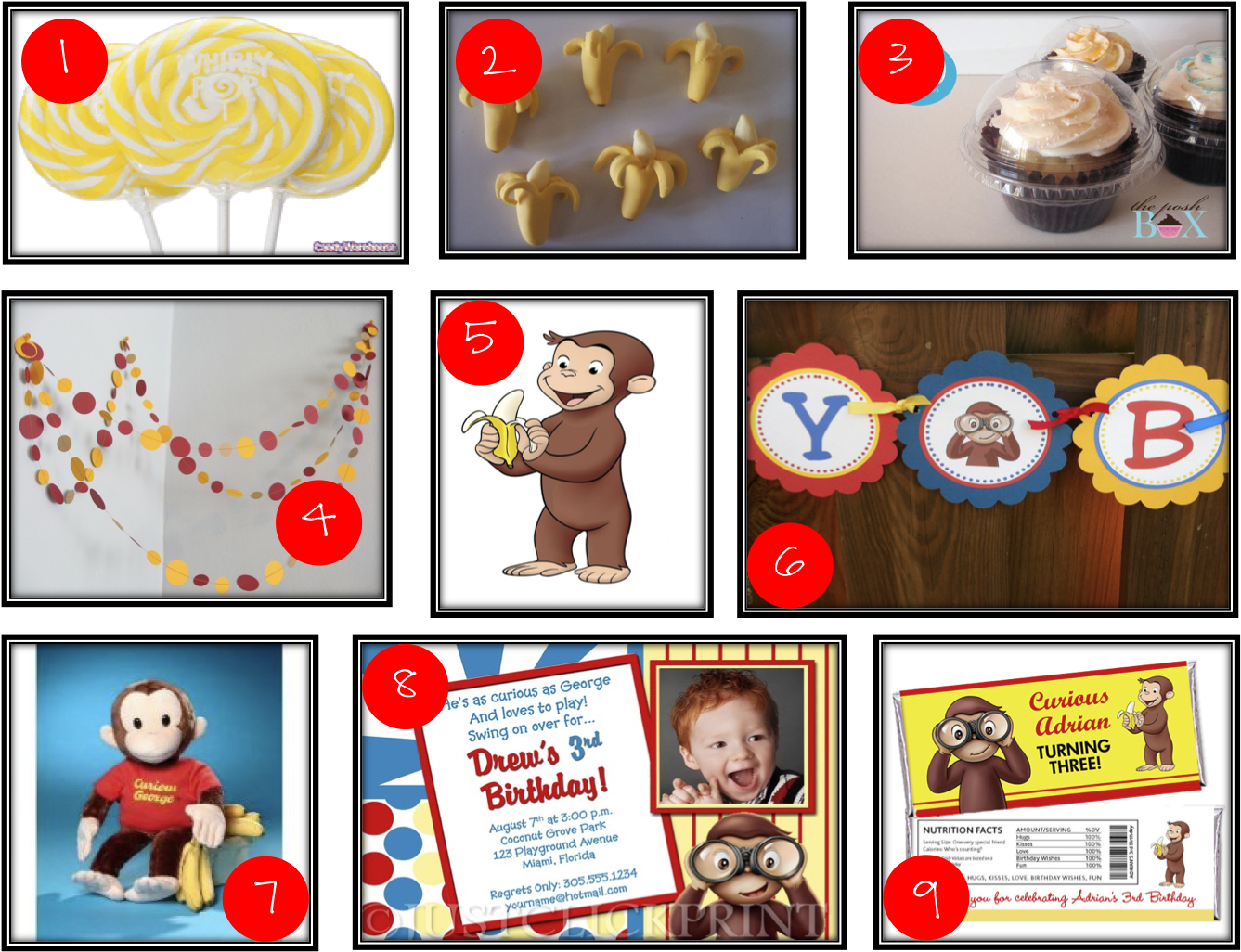 Party Inspiration Board - Curious George (1336x1040), Png Download