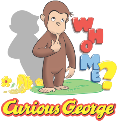 Curious George Who Me Pullover Hoodie - 1/4 Sheet Curious George Edible Frosting Cake Topper- (400x446), Png Download