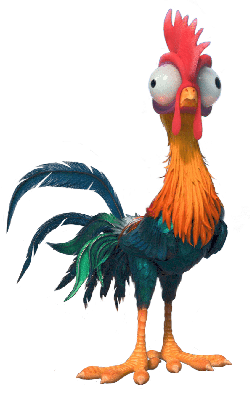 Download - Hei Hei - T-shirts - Disney Moana-maui-hei Hei-moana (881x1338), Png Download