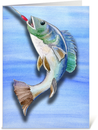 Father's Day Fish Lover - Der Vatertag Art Des Vatis Fischend Karte (435x429), Png Download