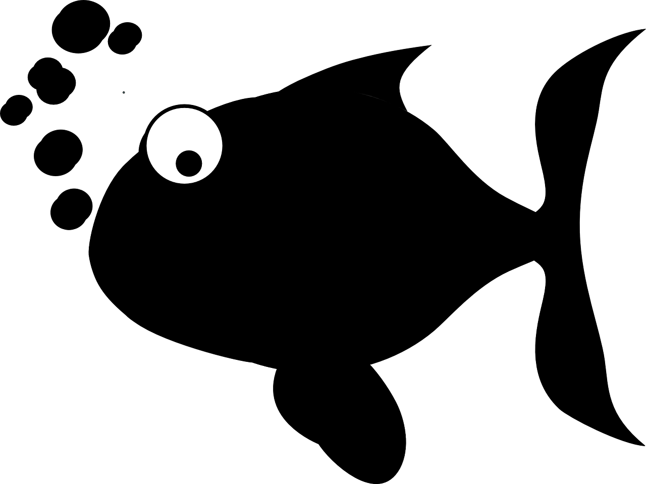 Fish, Silhouette - - Siluetas De Un Pez (960x719), Png Download