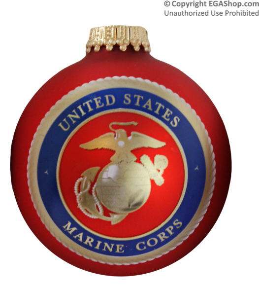 Marine Holiday Ornaments By Kurt Adler - Marine Corps (600x600), Png Download