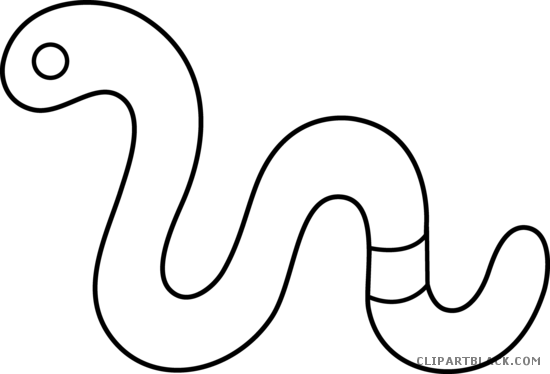 Worm Clipartblack Com Animal Free Black White - Clip Art (550x374), Png Download