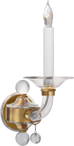 Stacked Ball Sconce In Antique Brass And Crystal - Visual Comfort Chd1525ab E. F. Chapman Stacked Ball (480x480), Png Download