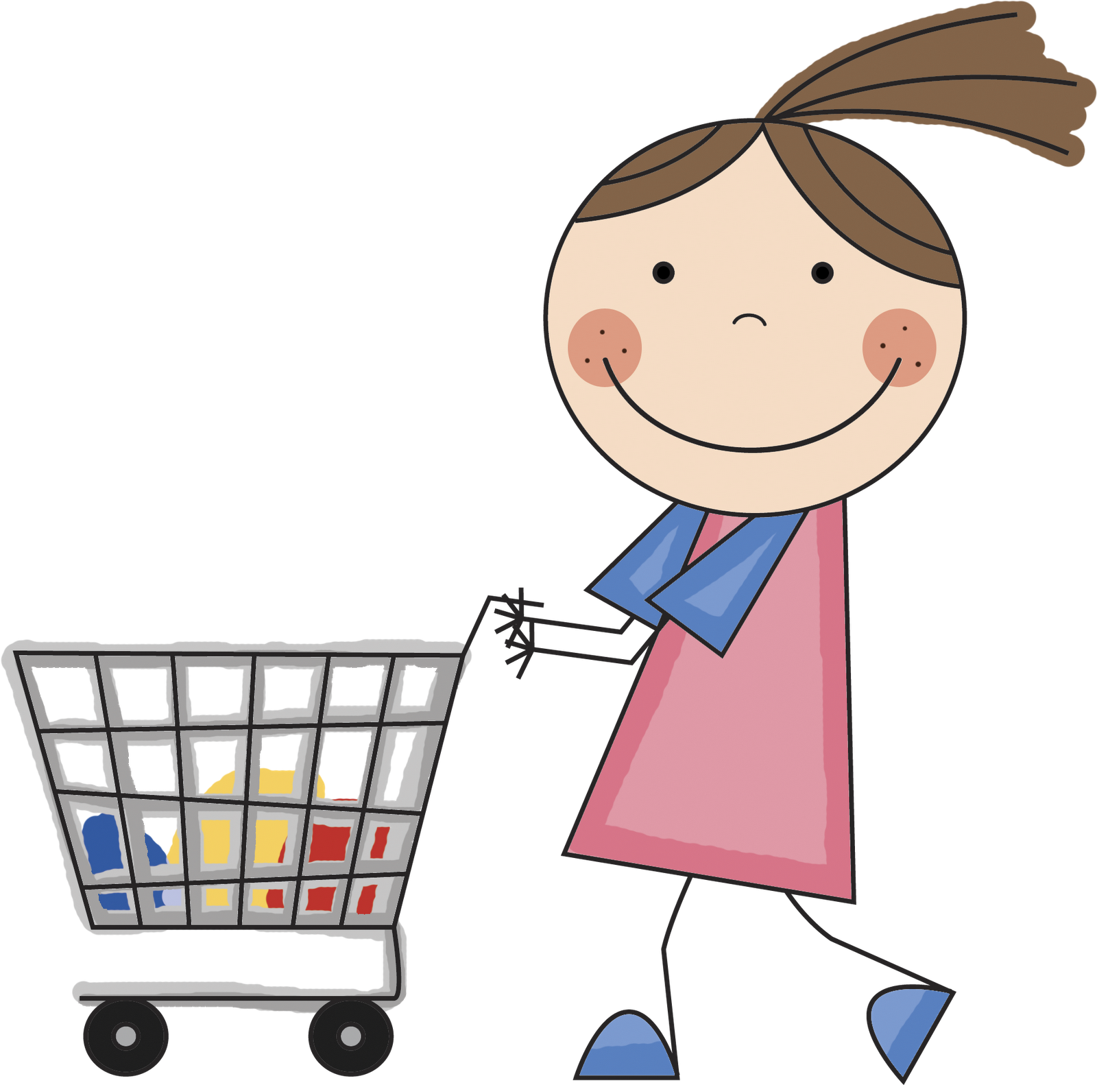 Images For People Shopping Png - Producers And Consumers Clipart (1600x1582), Png Download