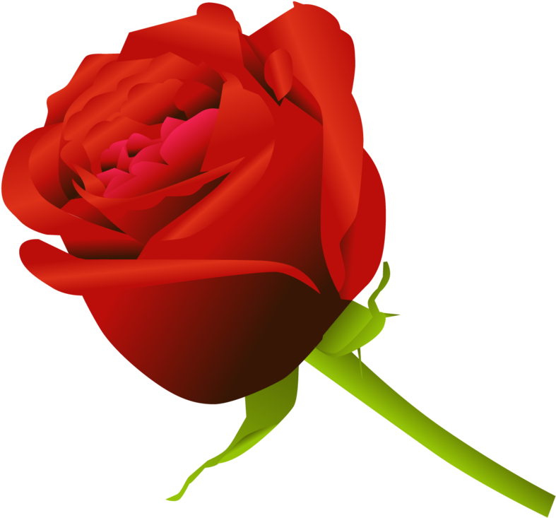 Simple Rose By Dekomaru - Clip Art Rose Flower (900x900), Png Download