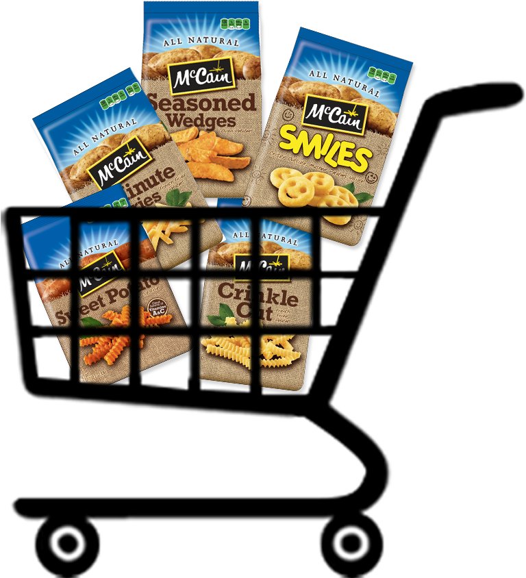 Grocery Cart - Mccain Family Favorites Tasti Taters (1200x1200), Png Download