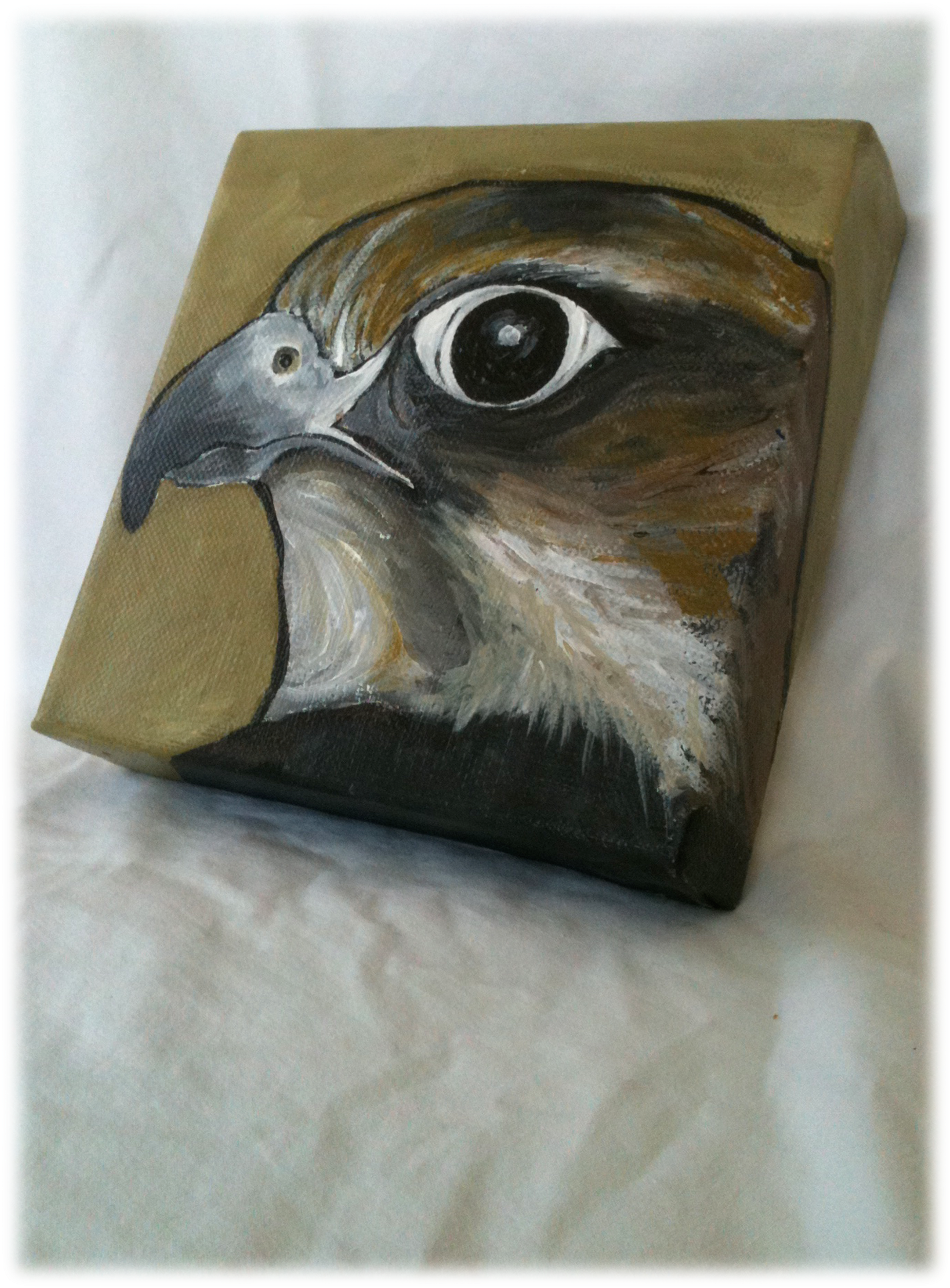 Peregrine Falcon - Painting (1536x2048), Png Download