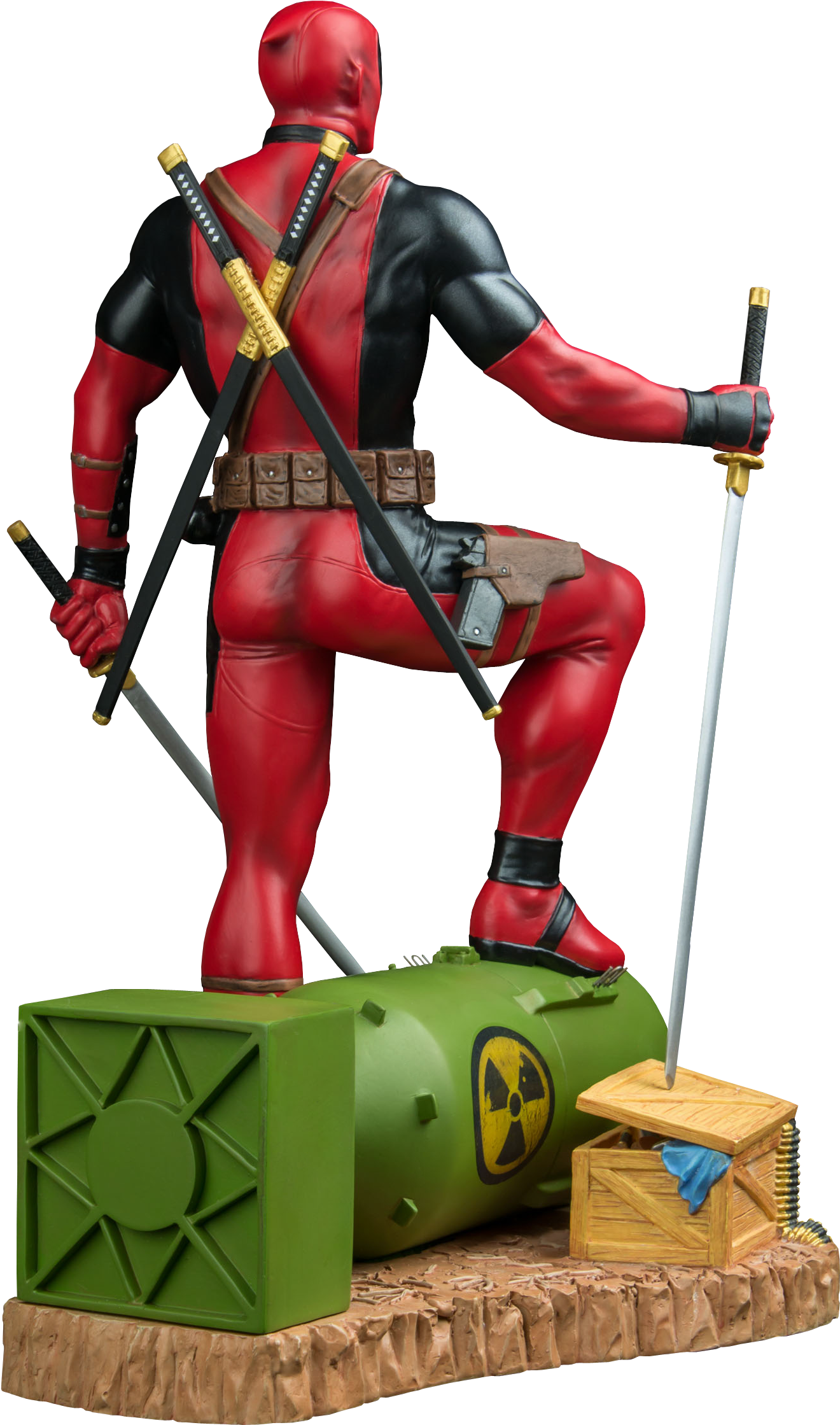 Deadpool On Atom Bomb 1/6th Scale Statue - Deadpool On Atom Bomb 1 6th (1381x2279), Png Download