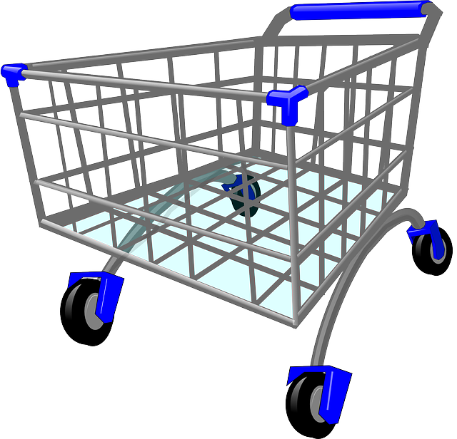 Caddy, Shopping Cart, Shopping Trolley, Trolley - Walmart Shopping Cart Transparent (640x616), Png Download