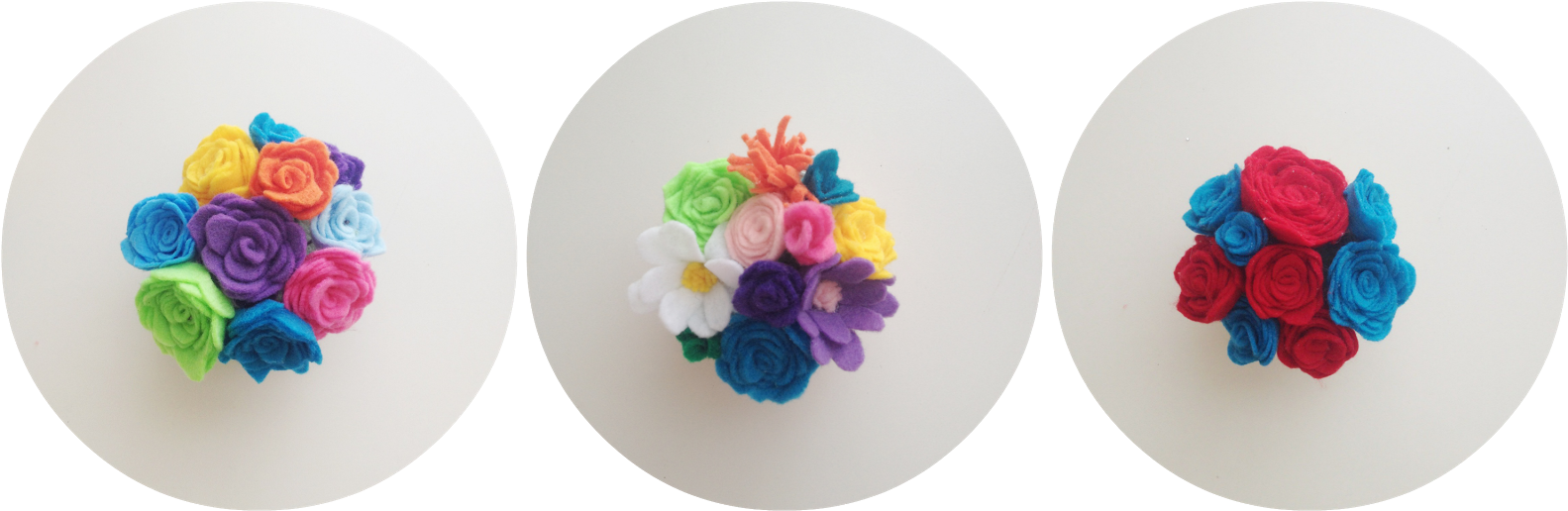 Felt Flowers In A Tiny Mason Jar That You Can Send - Artificial Flower (1600x533), Png Download