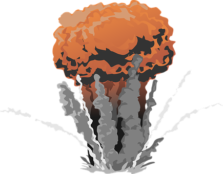 Bomb Explosion War Weapon Bomb Bomb Bomb B - Atomic Bomb Gif Png (435x340), Png Download