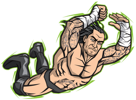 Cm Punk - Picture - Picture - Cm Punk Cartoon Png (457x338), Png Download