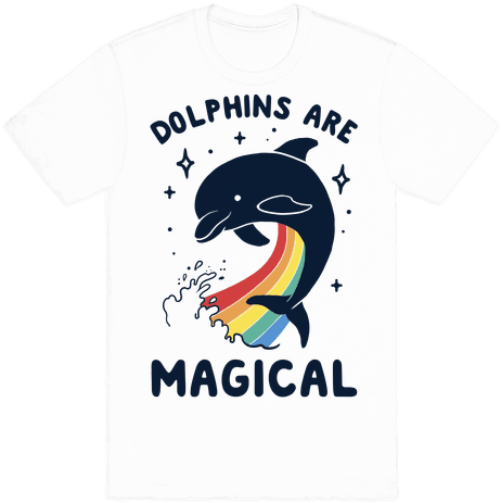 Dolphins Are Magical - Red White Blue Unicorn (484x484), Png Download