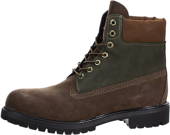 Timberland 6 Inch Premium Boots - Timberland Men's Premium Boots Dark Brown Nubuck Green (650x650), Png Download