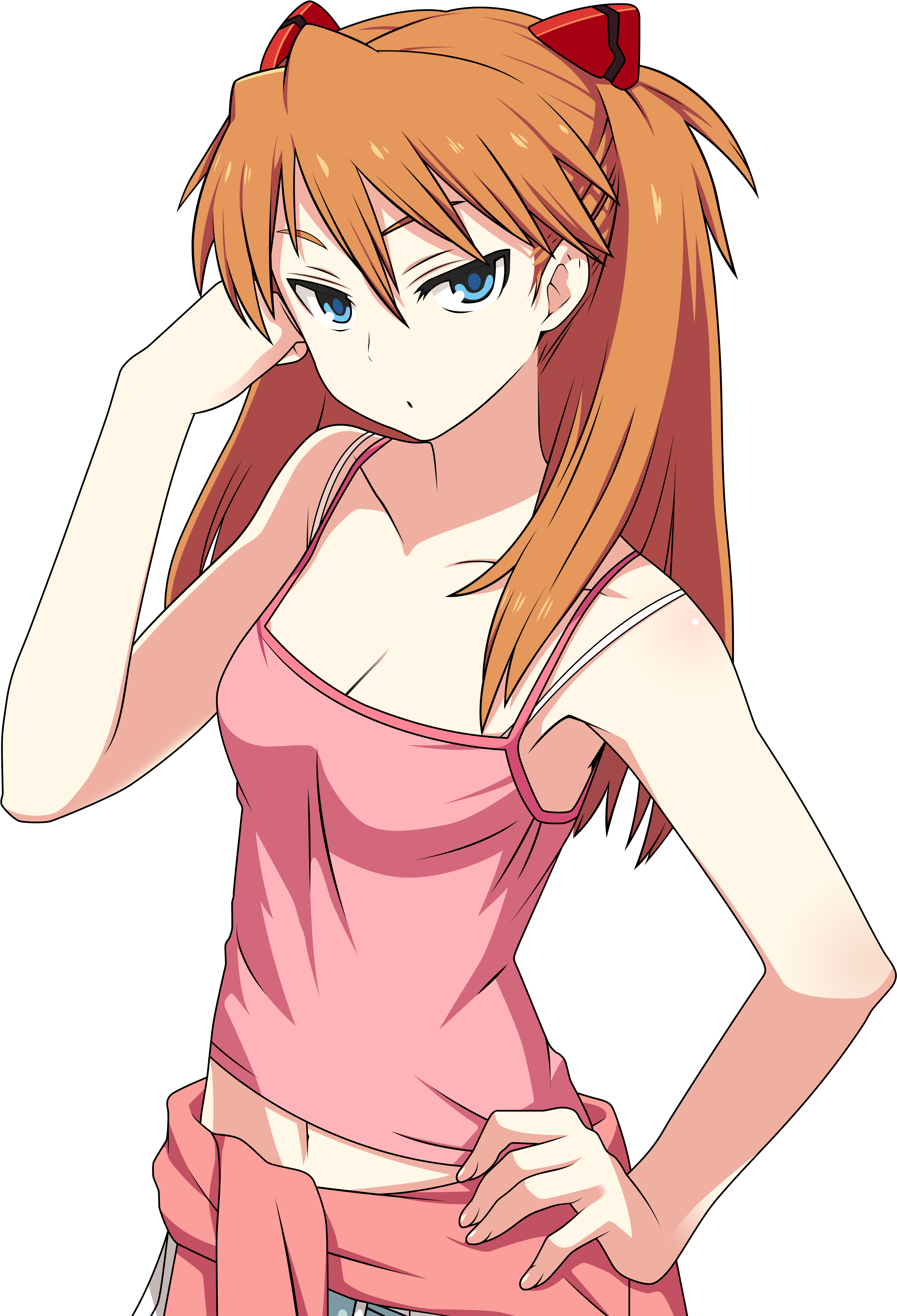 Download Png - 【送料無料】超人気等身抱き枕カバー 新世紀エヴァンゲリオン Eva アスカ 両面プリント 等身 150cmx50cm (5000x6990), Png Download