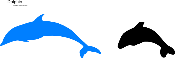 Dolphines Clipart Blue Thing - Dolphin Clipart Blue (600x201), Png Download
