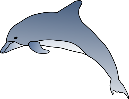 Drawn Dolphins Animation - Bottlenose Dolphin Drawings (501x385), Png Download
