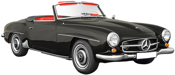 Mercedes-benz 190 Sl, Cabriolet - Mercedes 190 Sl Cabriolet (1020x340), Png Download