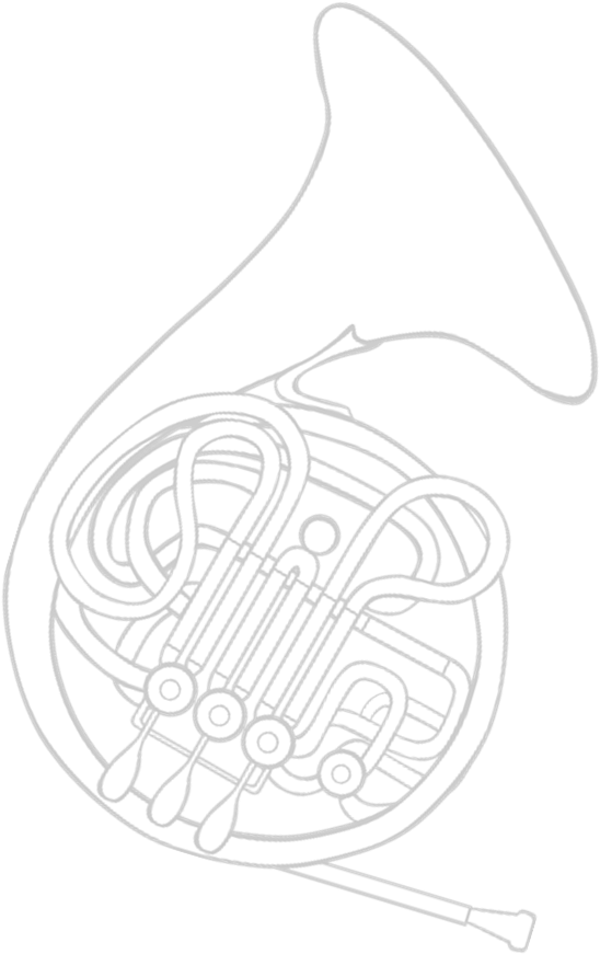 French Horn Logo - White French Horn Logo (762x916), Png Download