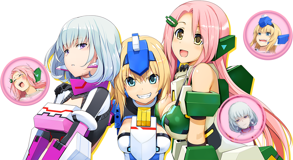 Asuka, Chihiro, And Matoi - Cartoon (964x531), Png Download