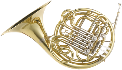 French Horn And Trumpet (413x294), Png Download