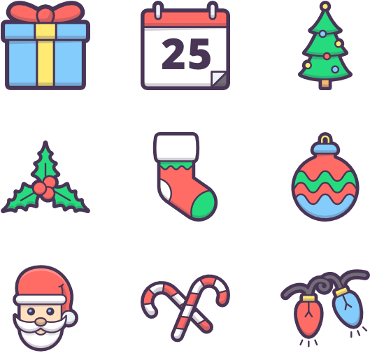 Christmas 15 Icons View 4 Packs - Christmas Day (600x564), Png Download