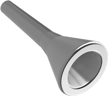 French Horn Mouthpiece - Pipe (1434x745), Png Download