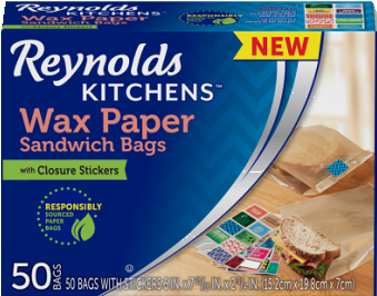 Wax Paper Sandwich Bags - Reynolds Wax Sandwich Bags (500x335), Png Download