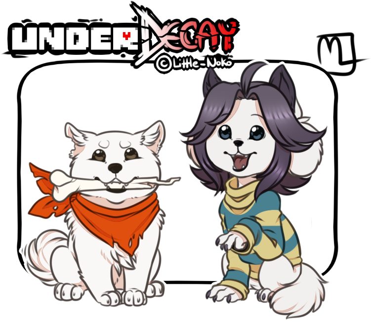 Underdecay- Annoying Dog And Temmie - Undertale Temmie And Annoying Dog (774x674), Png Download