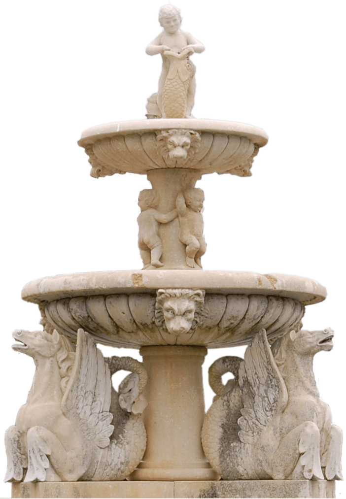 Ornate Fountain - Garden Fountain Png (702x1013), Png Download