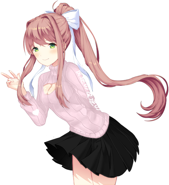 Doki Doki Literature Club - Doki Doki Literature Club Render (722x768), Png Download