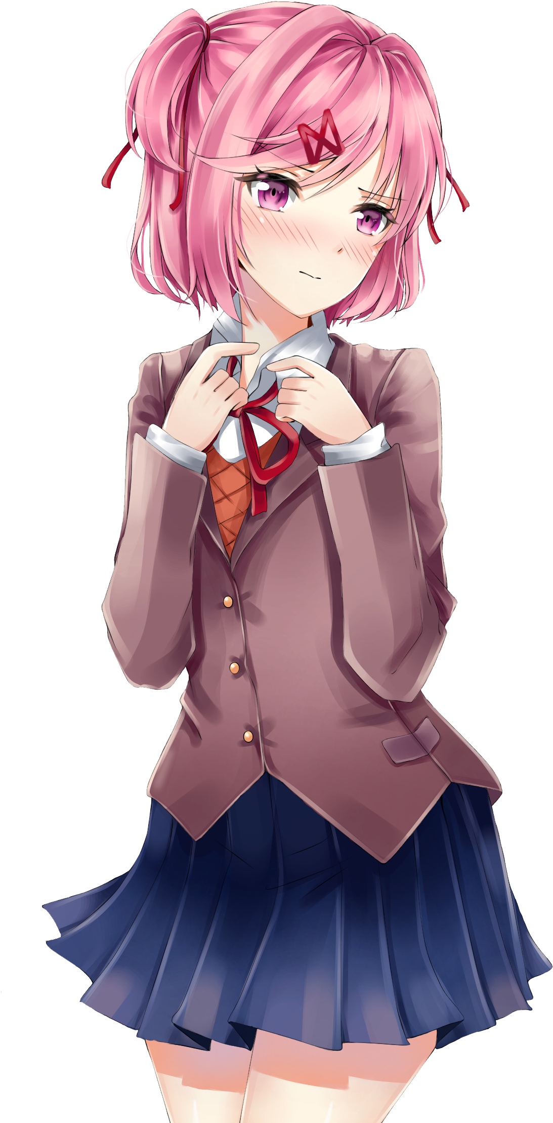 Doki Doki Literature Club Natsuki - Doki Doki Natsuki Png (1600x2300), Png Download