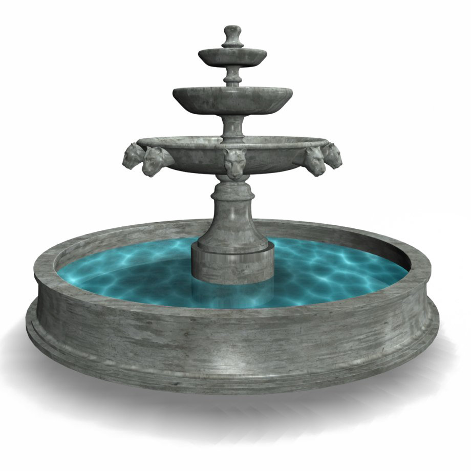 Fountain Png Photos - 3d Fountain (920x920), Png Download