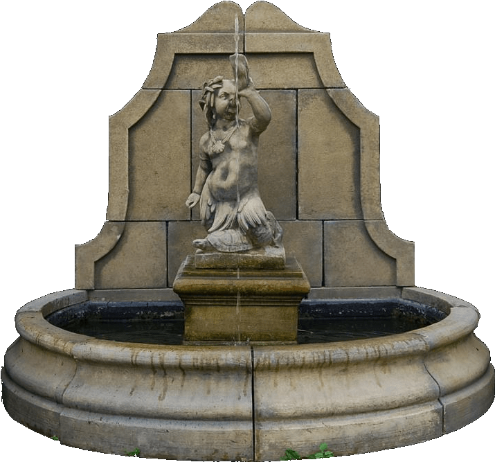 Water Fountain - Stone Wall Fountain (800x748), Png Download