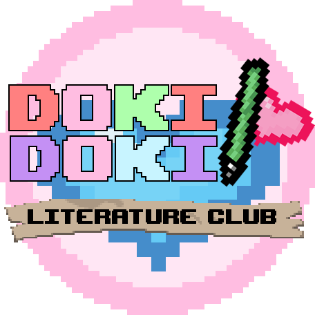 Doki Doki Literature Club - Ddlc Logo Pixel Art (456x456), Png Download