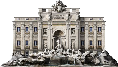Trevi Fountain (500x287), Png Download
