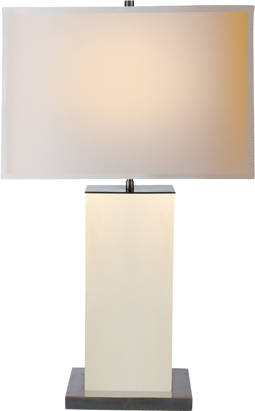 Dixon Tall Table Lamp In Parchment Leather With Natural (1440x1440), Png Download