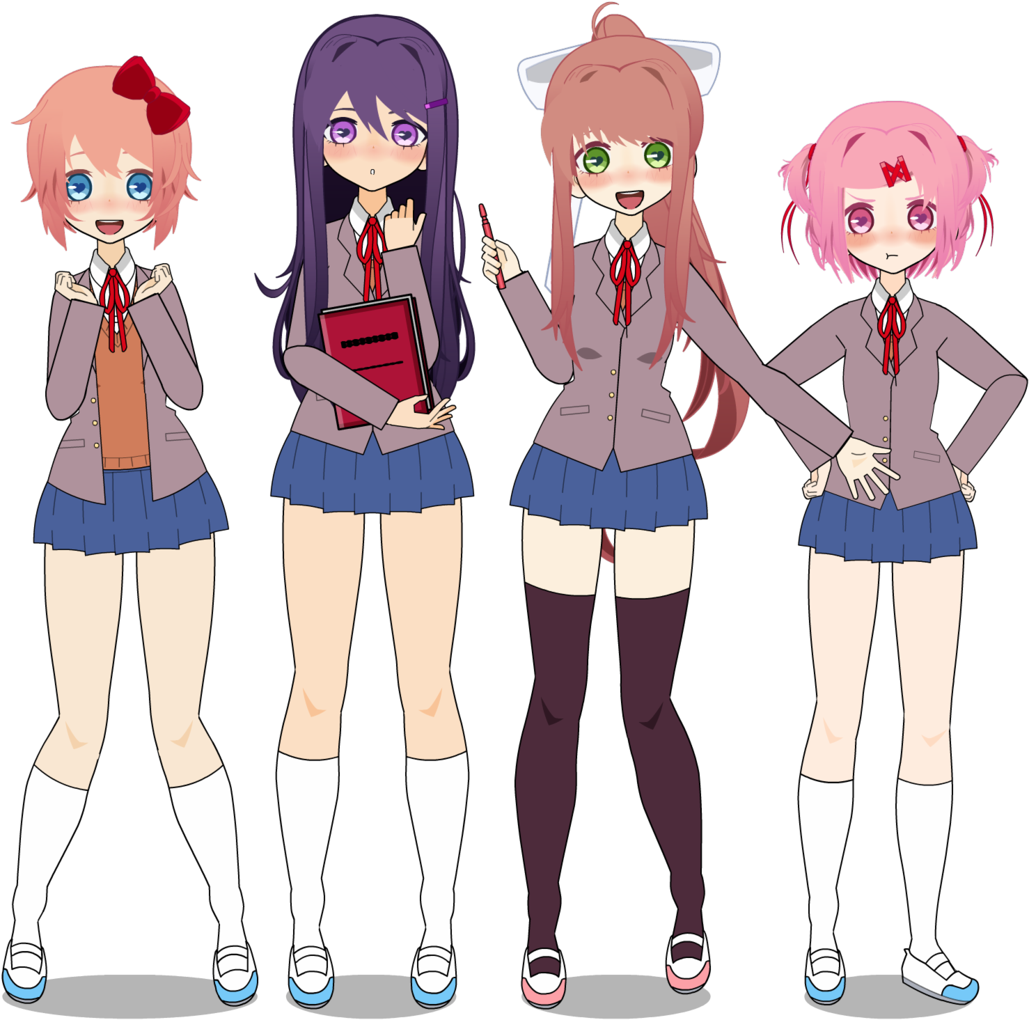 Doki Doki Club Literatura (1505x1475), Png Download