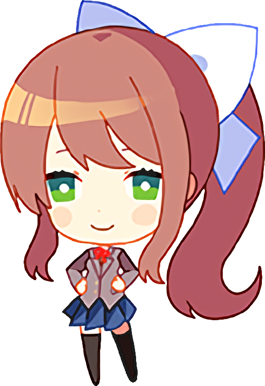 48 Images About Doki Doki Literature Club On We Heart - Monika Doki Doki Literature Club Stickers (516x751), Png Download
