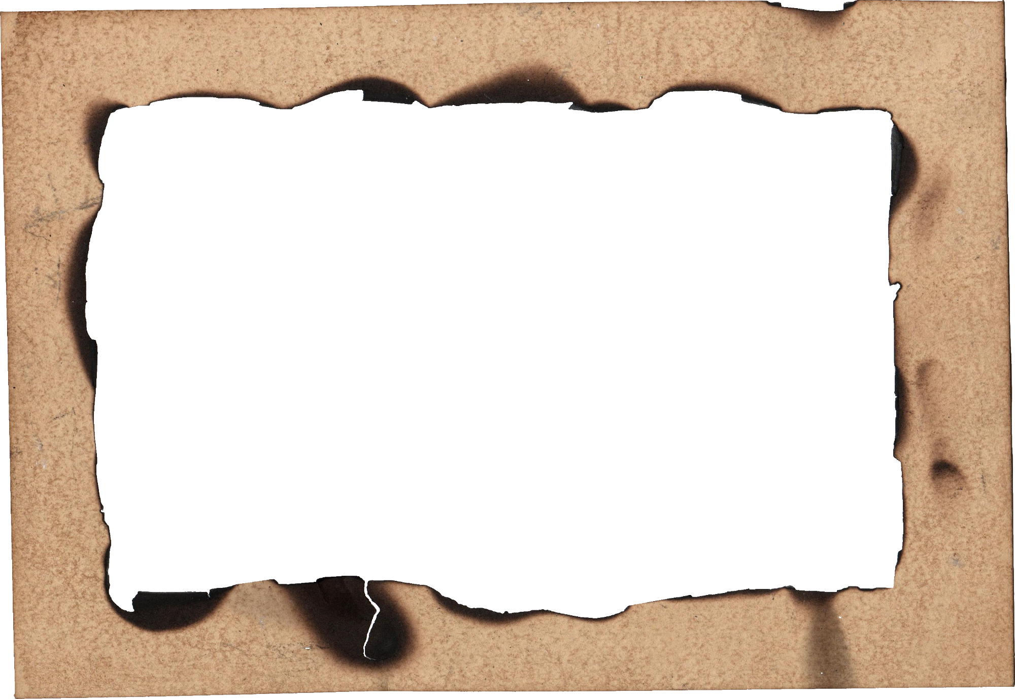 Free Burnt Parchment Paper Png - Beige Frame Png (2000x1378), Png Download