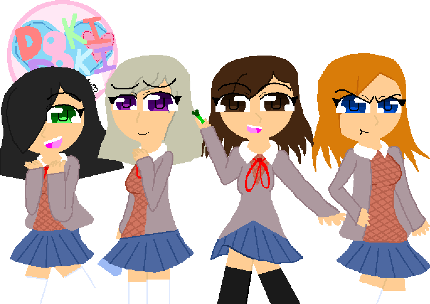Doki Doki Literature Club - Doki Doki Literature Club Oc's (1400x1000), Png Download