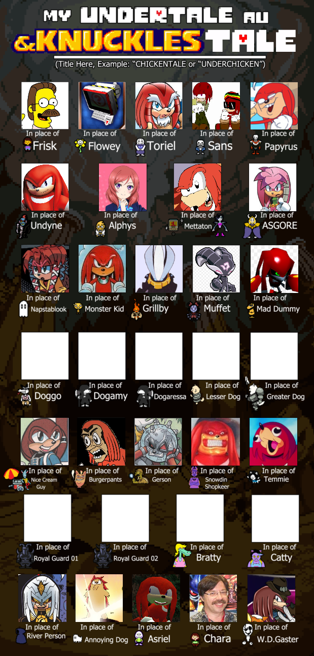 My Undertale Au &knuckles Tale - Flyer (619x1292), Png Download