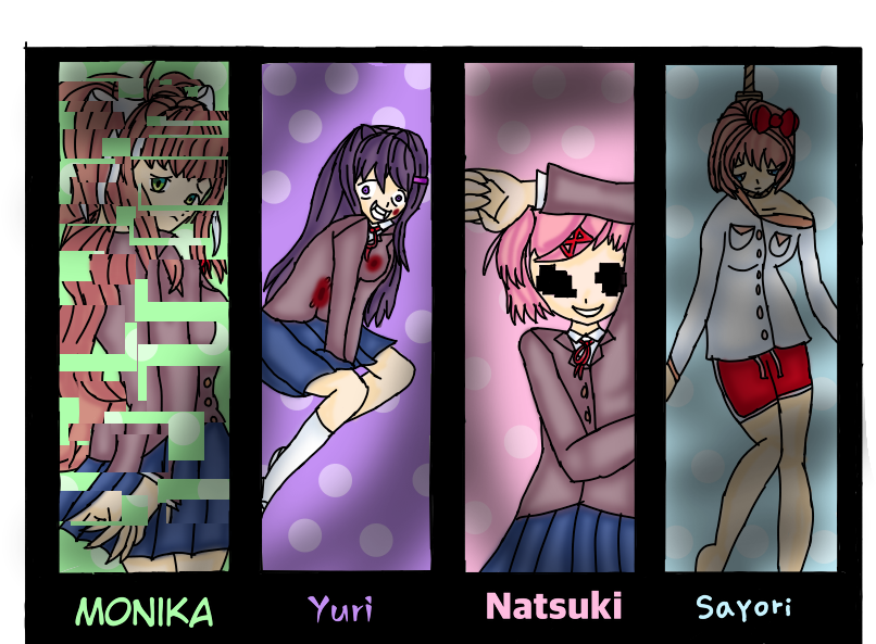 Doki Doki Literature Club - Doki Doki Literature Club Yuri (837x620), Png Download
